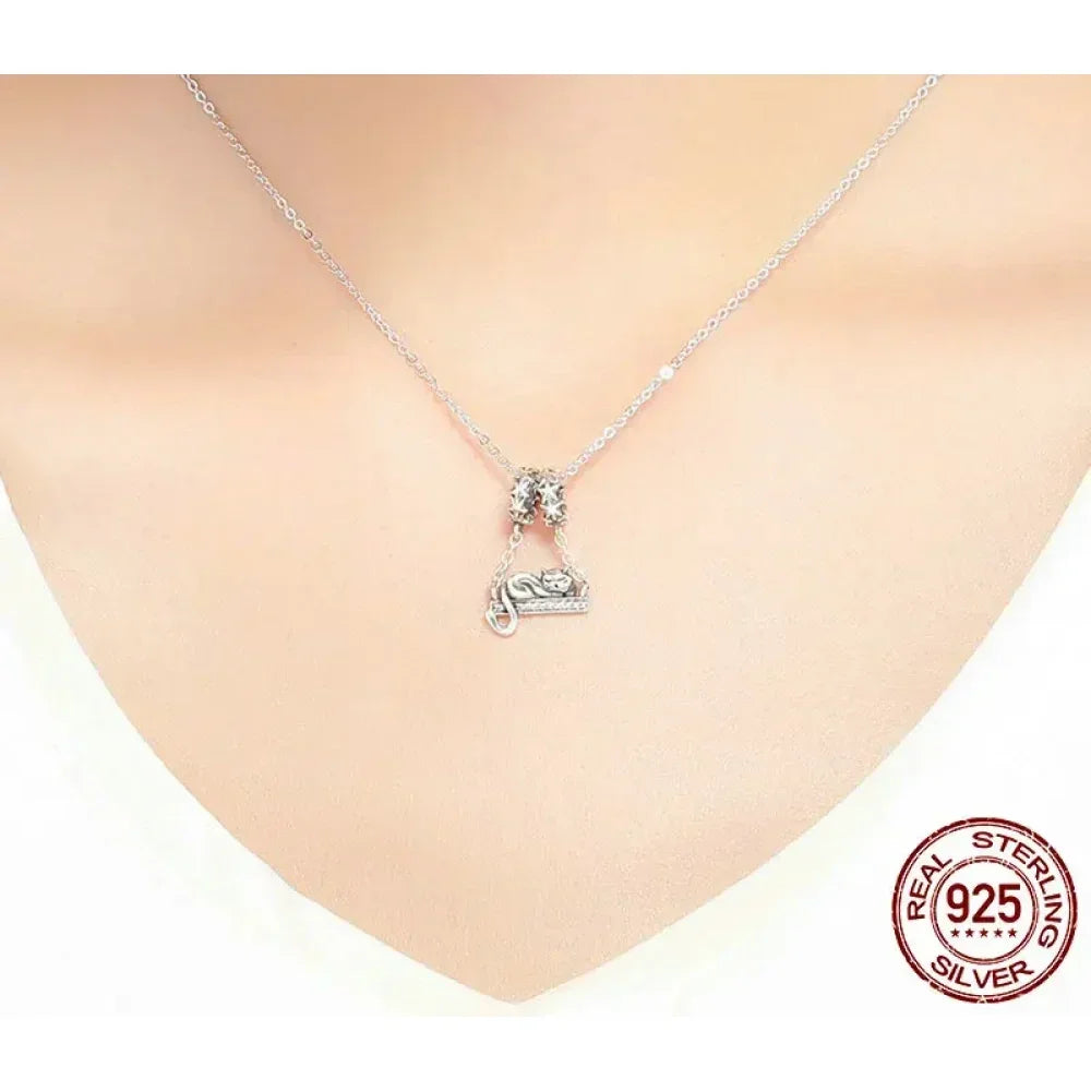 Purrfectly Celestial: Adorable Cat Star Charm (925 Silver)