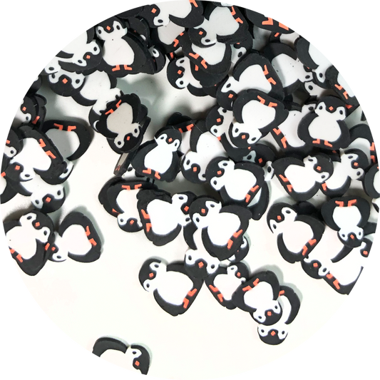 Mini Penguin Fimo Slices