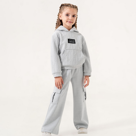 Trendy Cargo Girls Casual Set