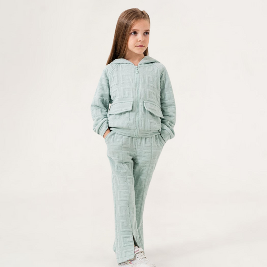 Sporty Elegance Girls Casual Set