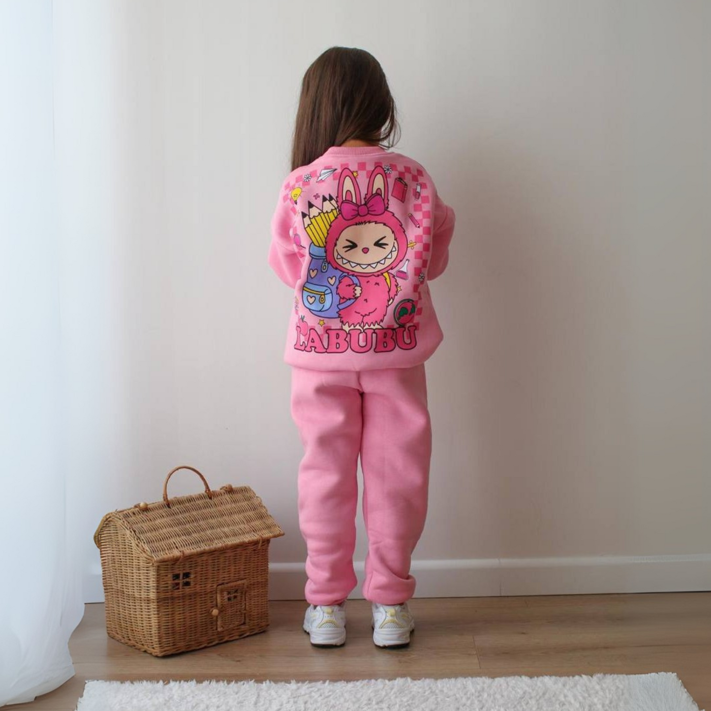 La-Bu-Bu Pink Girls Joggers Set