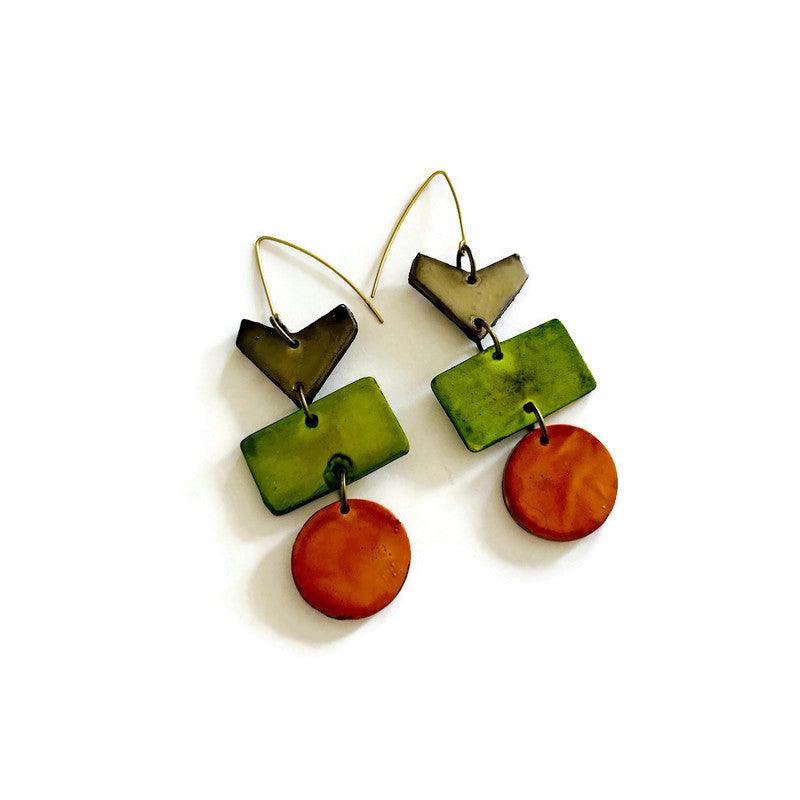 Rustic Geometric Statement Pendant Handmade