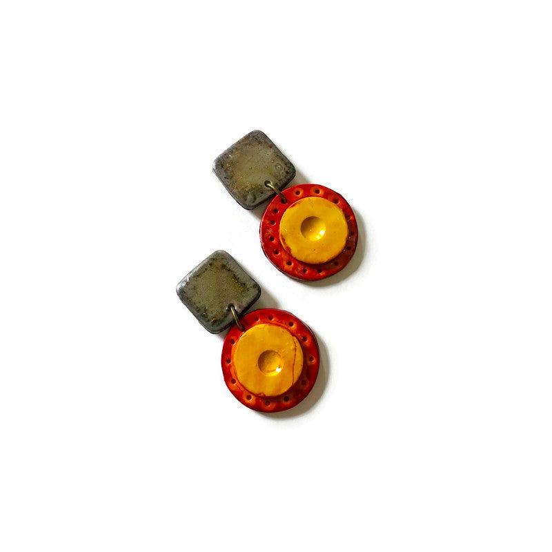 Rustic Statement Jewelry Set with Fall Colors