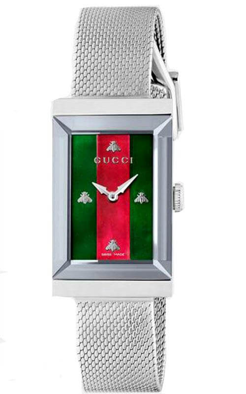 GUCCI G-Frame Steel Rectangular Watch YA147401