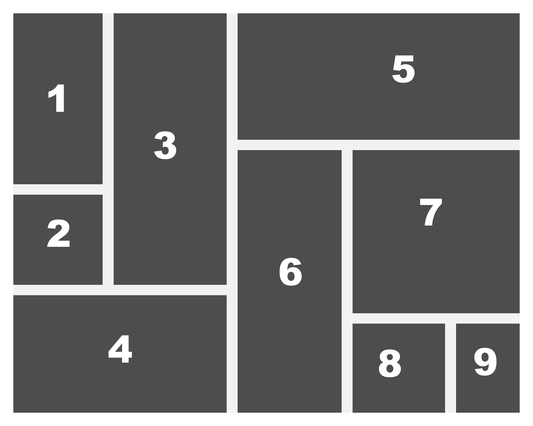 16″X20″ Collage Canvas Photo 9 Blocks Landscape