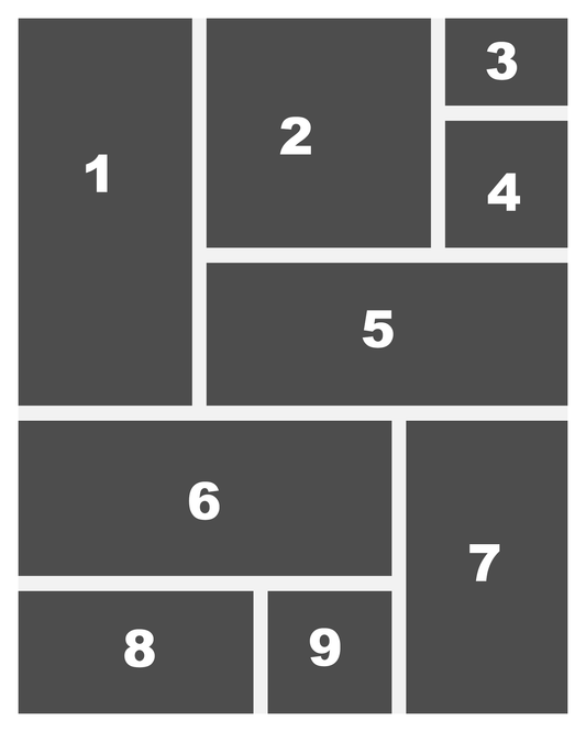 16″X20″ Collage Canvas Photo 9 Blocks