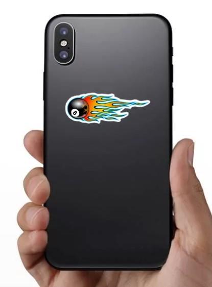 Car Sticker - 8 Ball Hot Rod