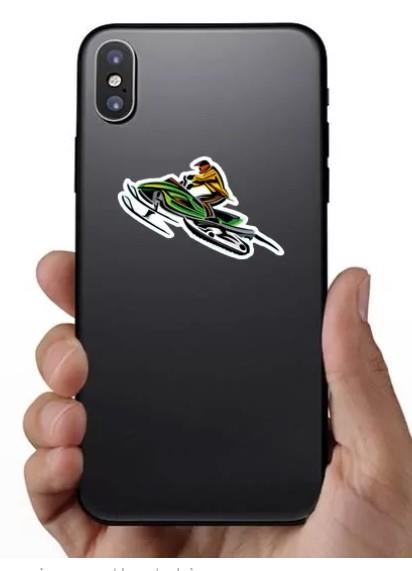 Car Sticker - Jumping Snowmobile