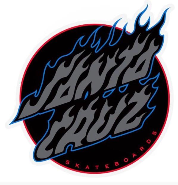 Santa Cruz Absent Flame Dot - 4" Sticker
