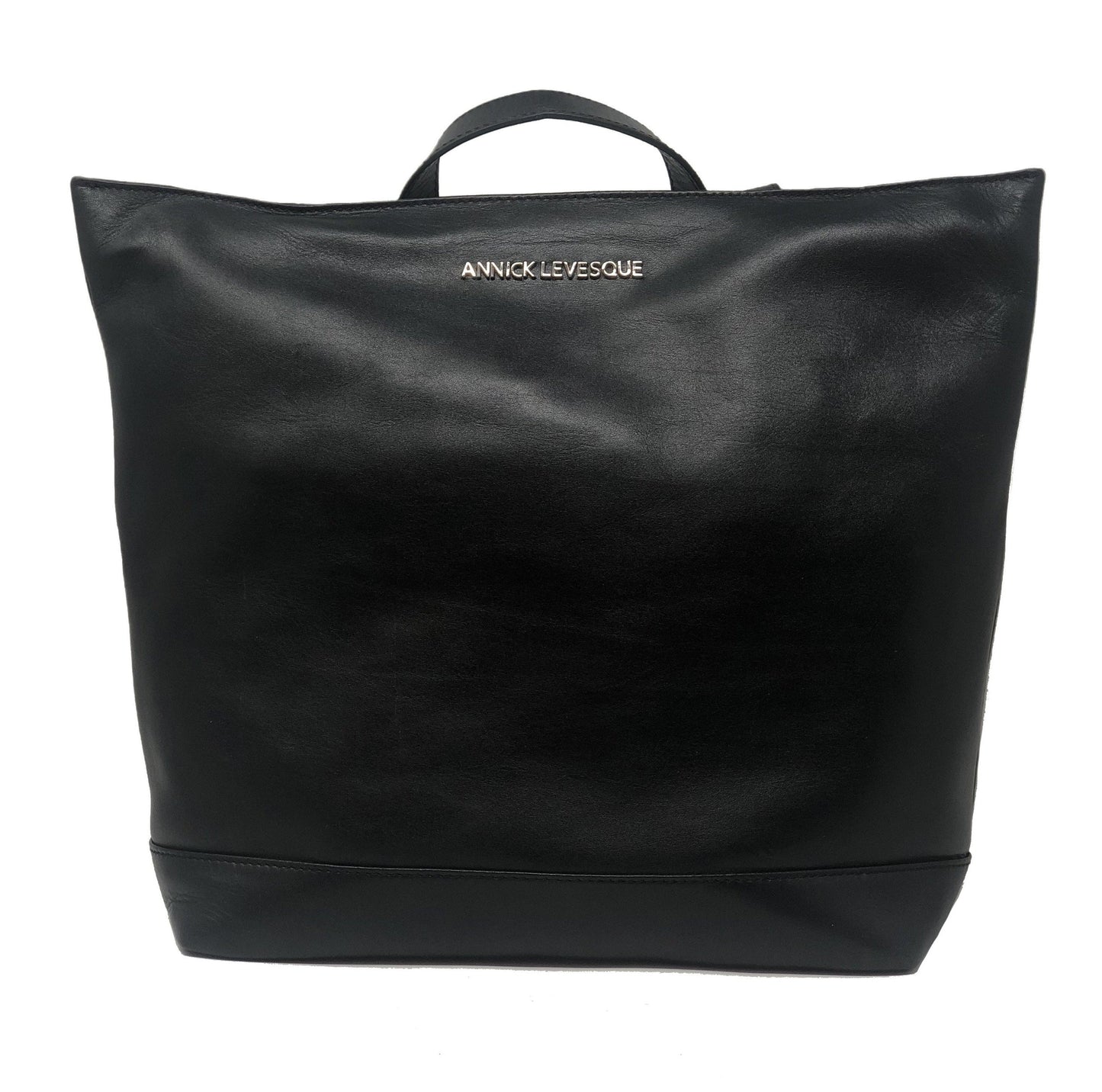 Sac à dos en cuir Antivol noir | Lore