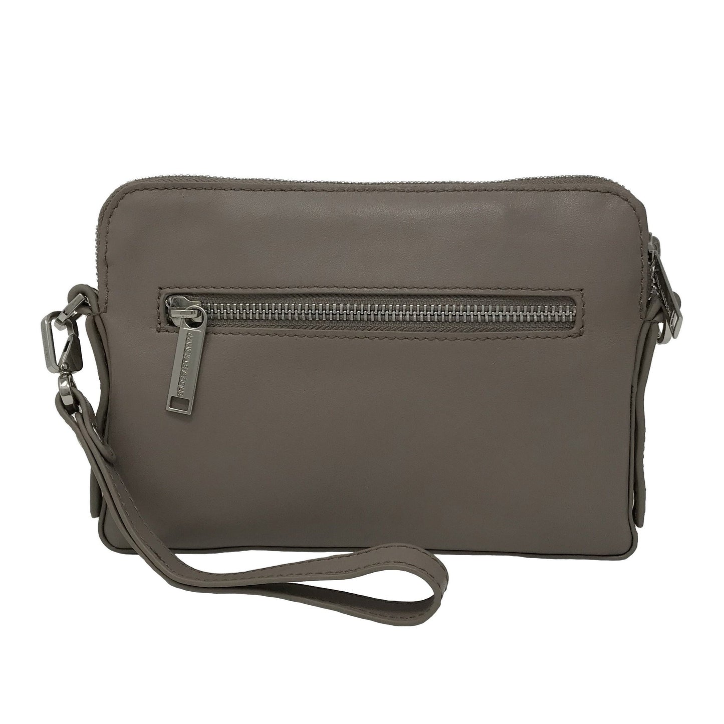Sac à Main en Cuir Clarence, deux en un, taupe