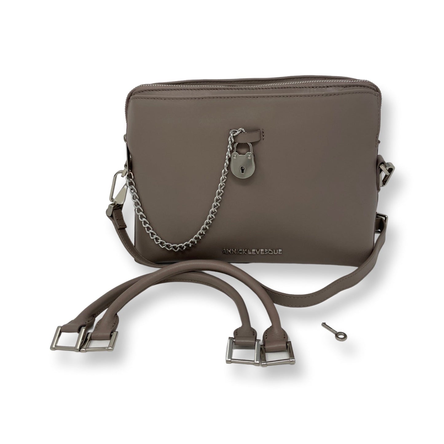Sac à main en cuir taupe | Miranda