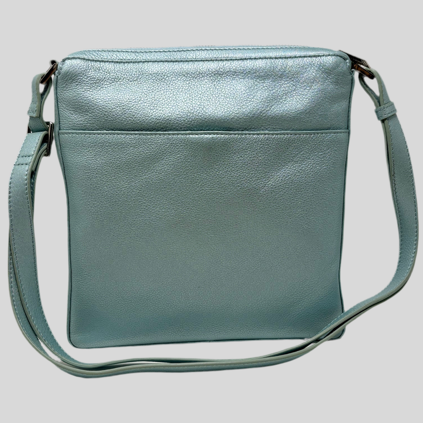 Sac à Bandoulière en cuir bleu céleste | Gisèle