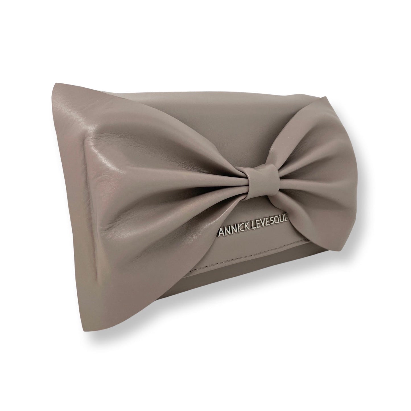 Sac de soirée avec noeud papillon, taupe - Scarlett