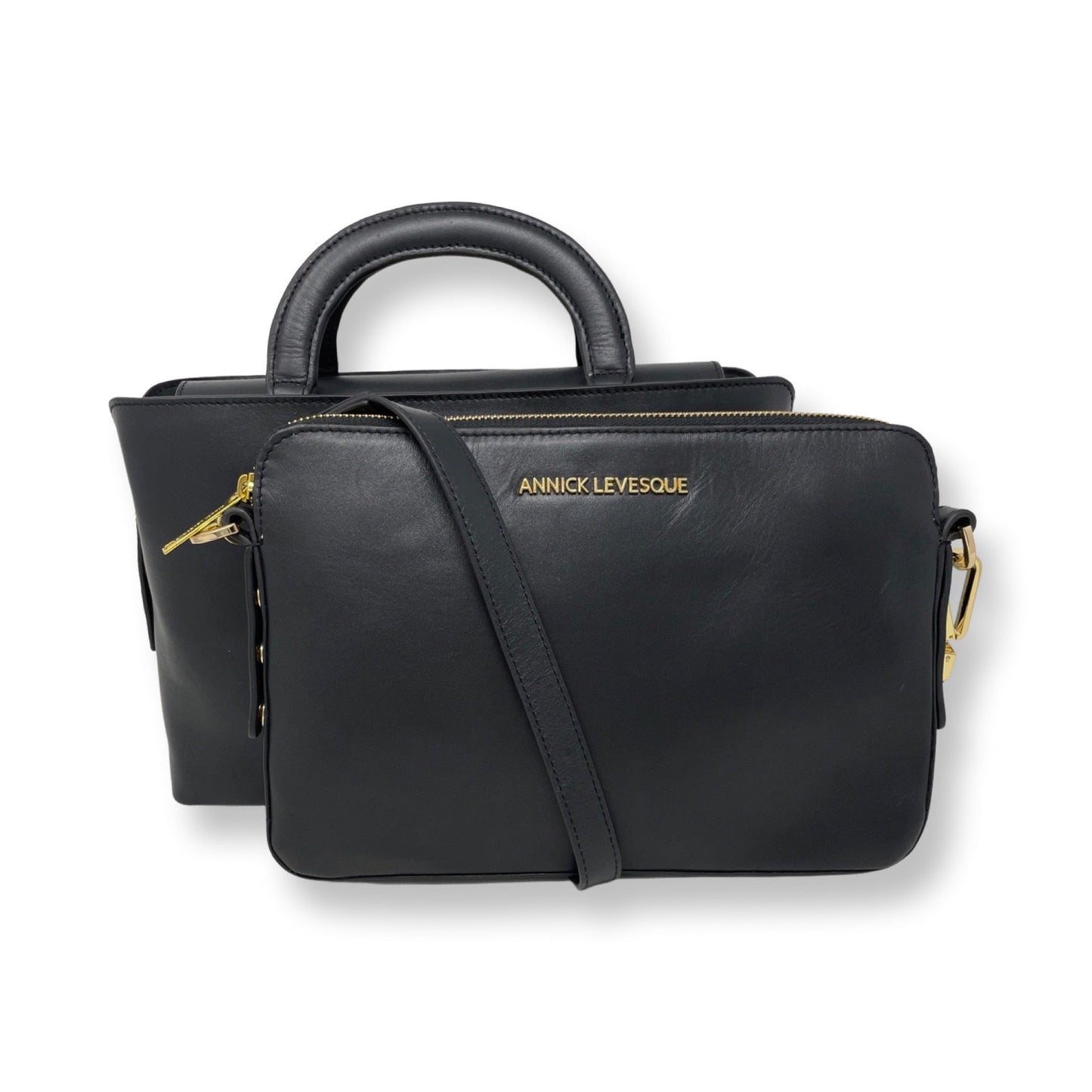 Sac à main deux en un, noir - Clarence Moyen