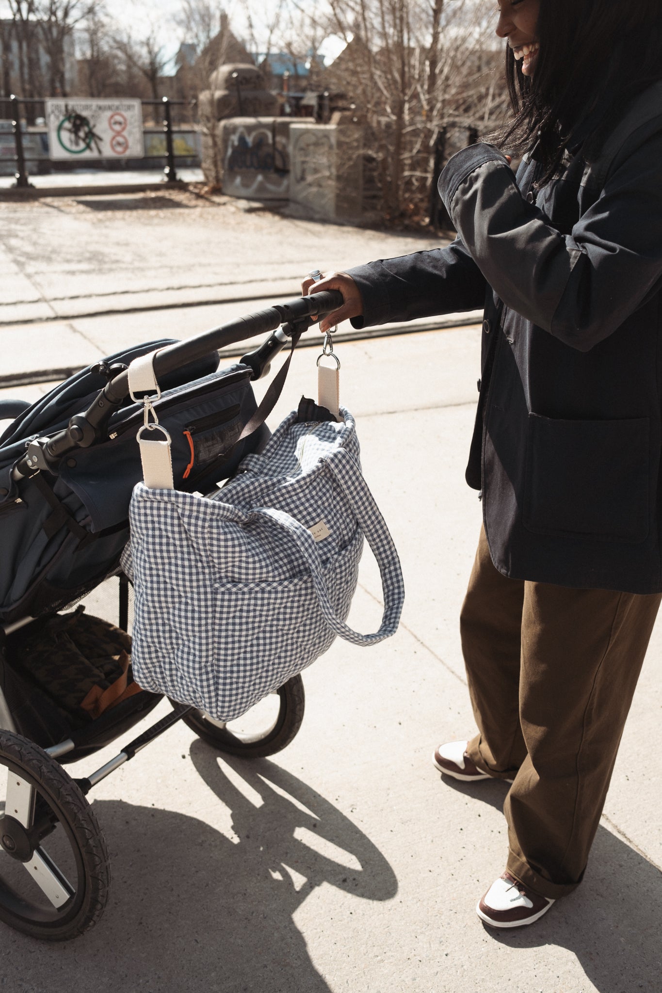 Sac à couches en coton biologique - Collection Vichy