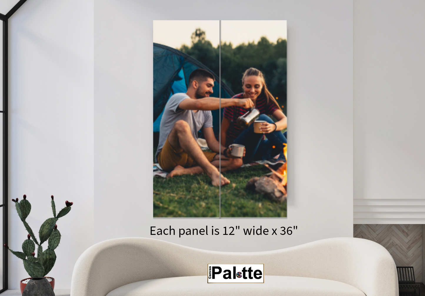 Split canvas prints 2 panels 12" x 36"each