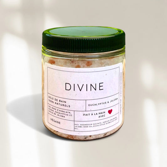Sels de bain DIVINE eucalyptus  et menthe