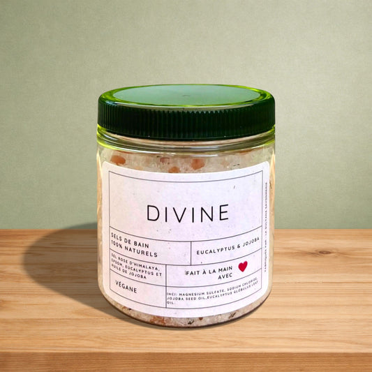 Sels de bain DIVINE eucalyptus  et menthe