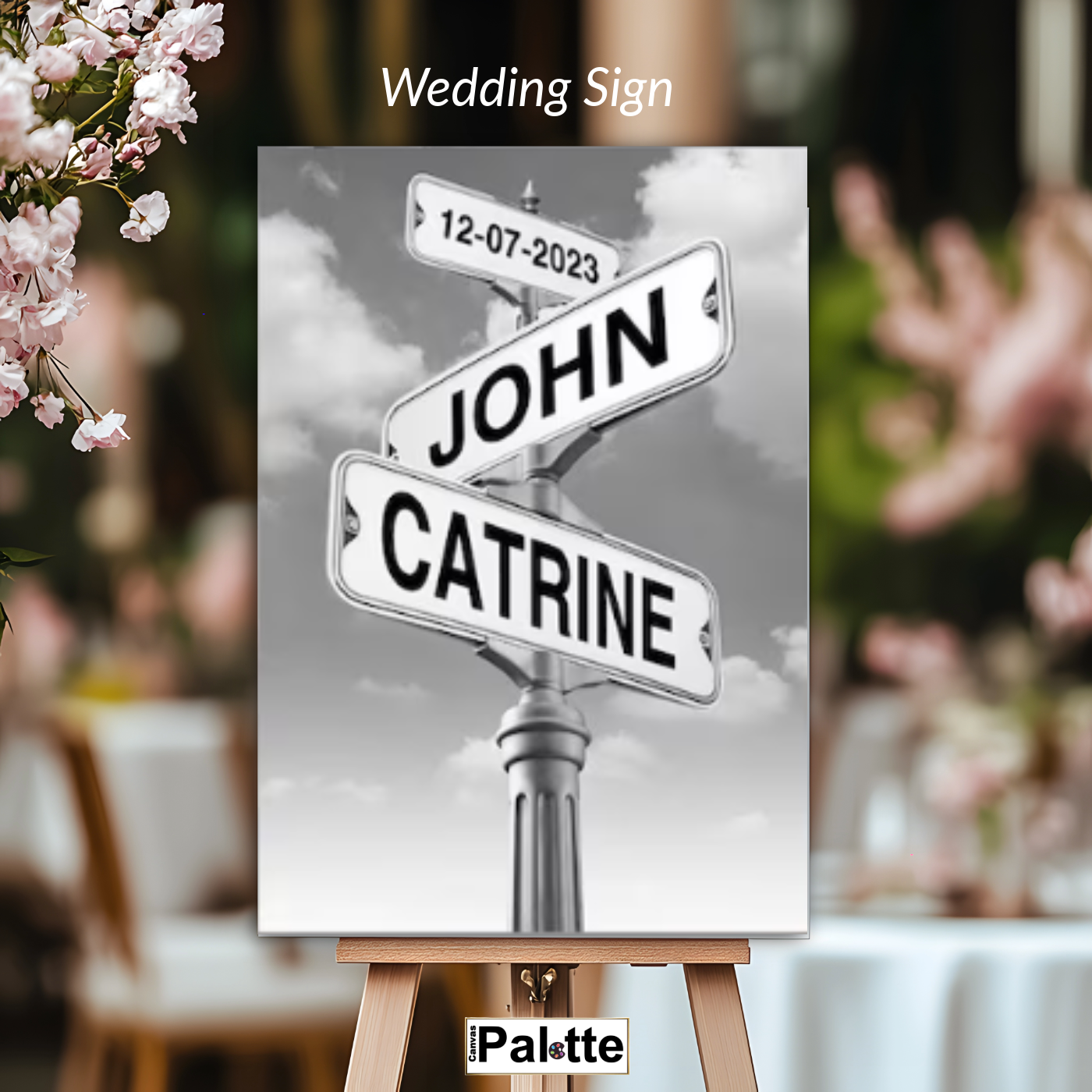 Wall Art Engagement Sign 24 x 36 inches