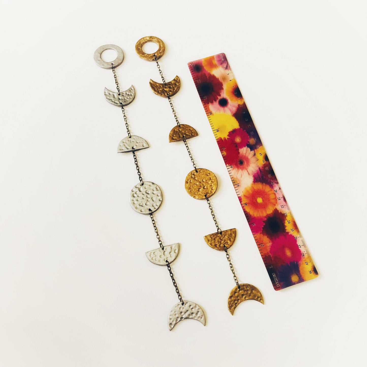 Silver Moon Phase Wall Hanging