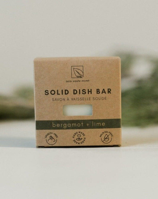 Solid Dish Soap Bar | Bergamot + Lime | 4 Pack