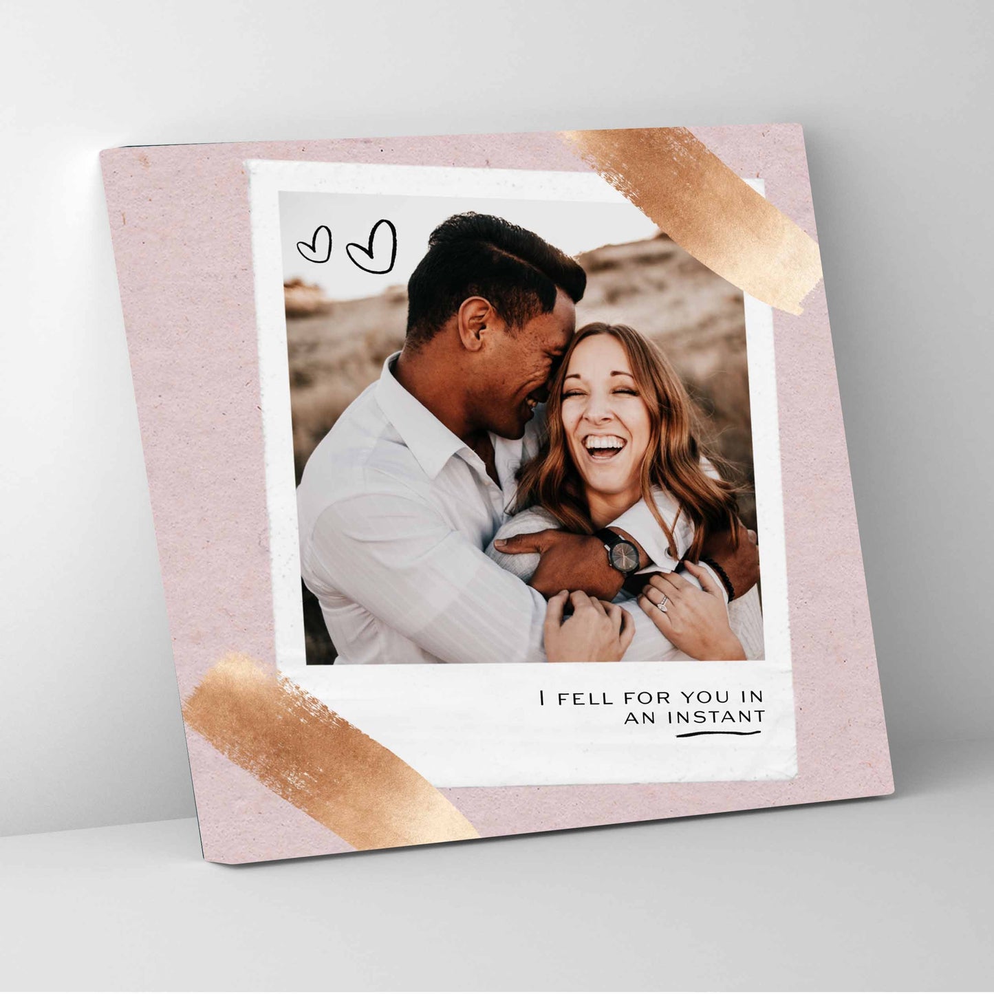 Polaroid Canvas Photo Love Heart-Valentines Day Custom Canvas Print