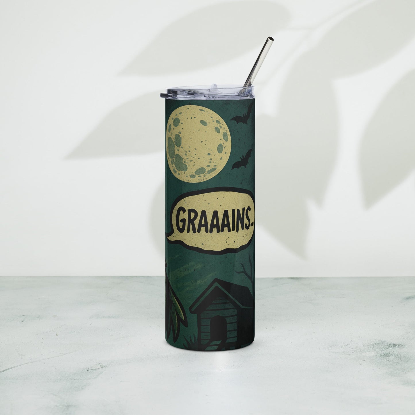 Halloween Zombie Chicken Scene Stainless steel tumbler