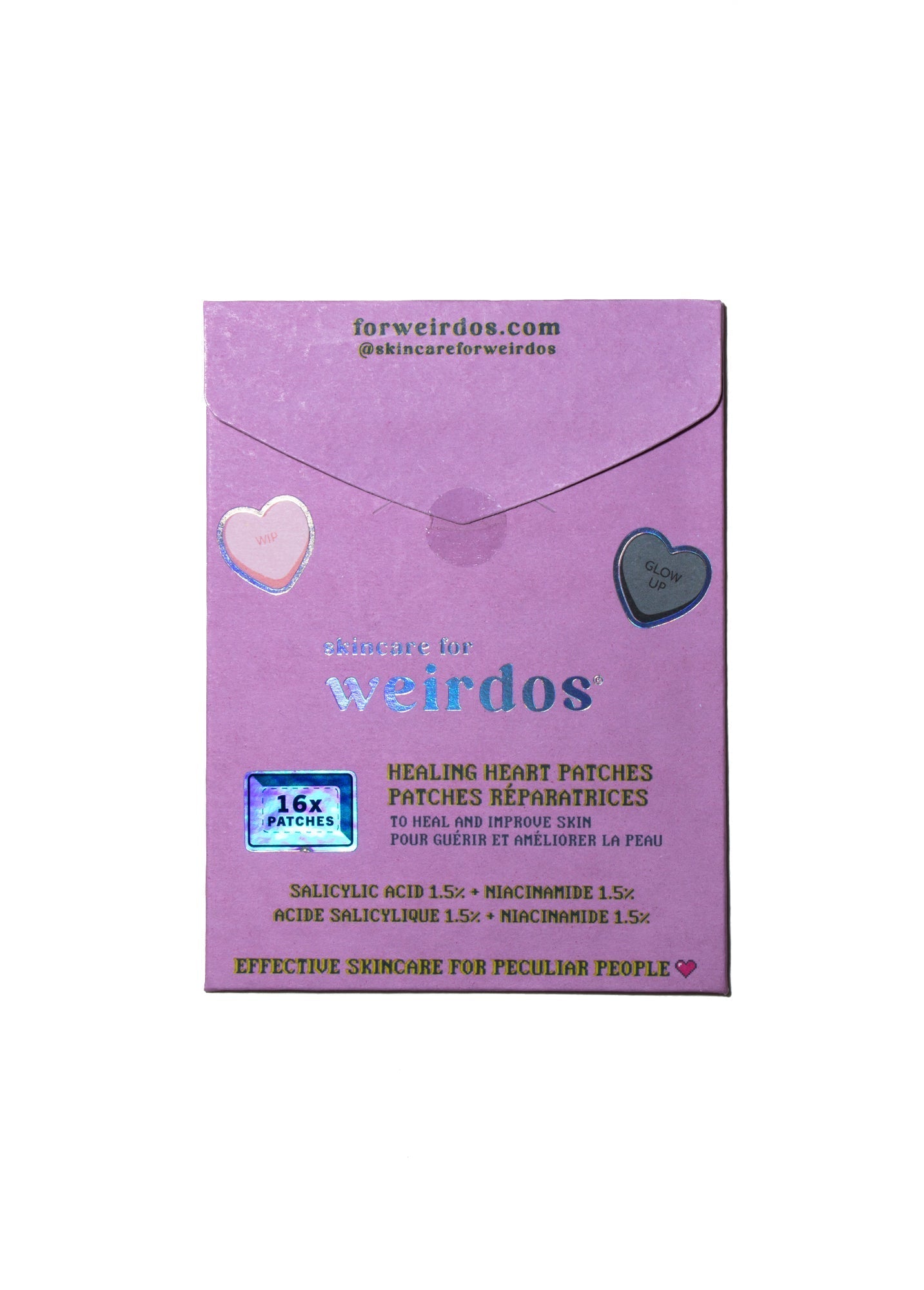 16 healing heart pimple patches