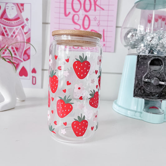 Strawberry Glass Cup