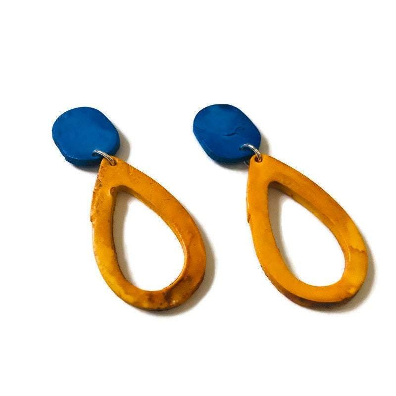Teardrop Drop Dangle Earrings in Multiple Colors- "Sandy"