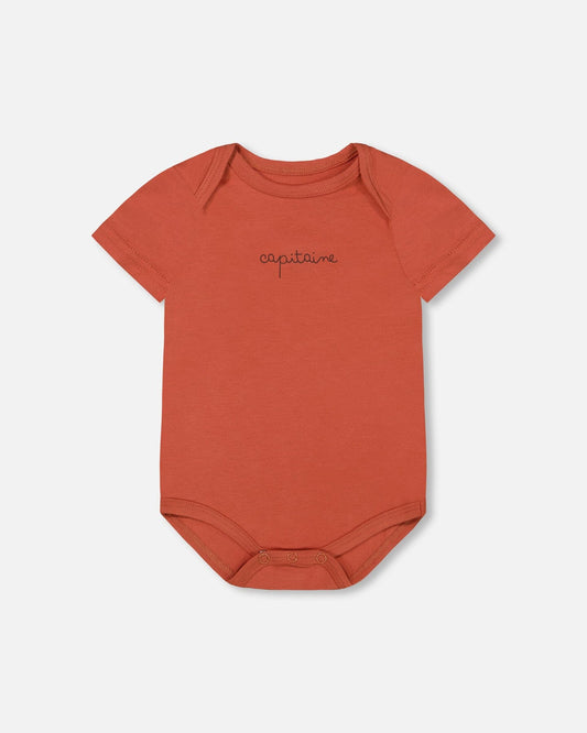Organic Cotton Onesie Terracotta