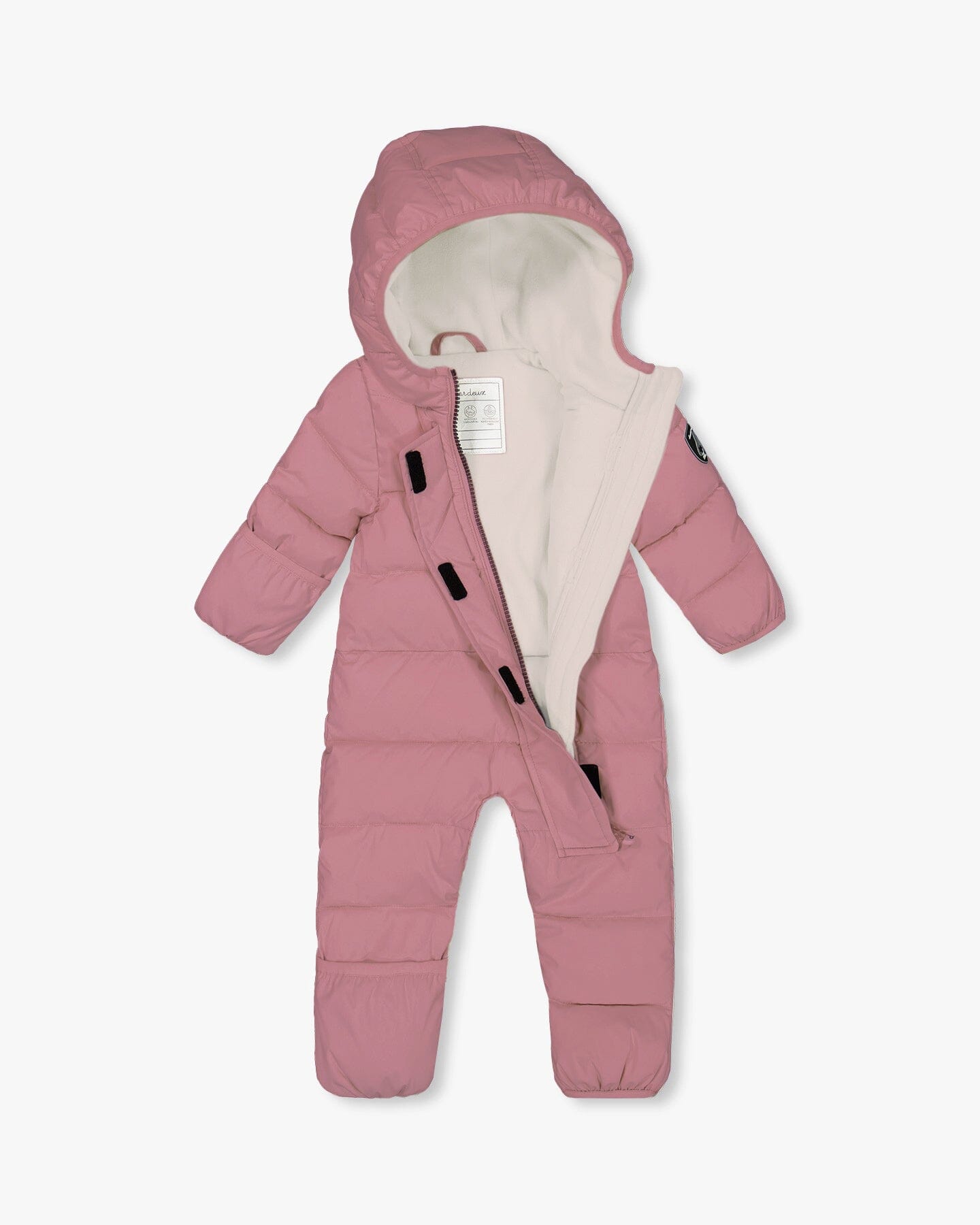 One-Piece Baby Cloud Packable Snowsuit Designed For Car Seat Dusty Pink