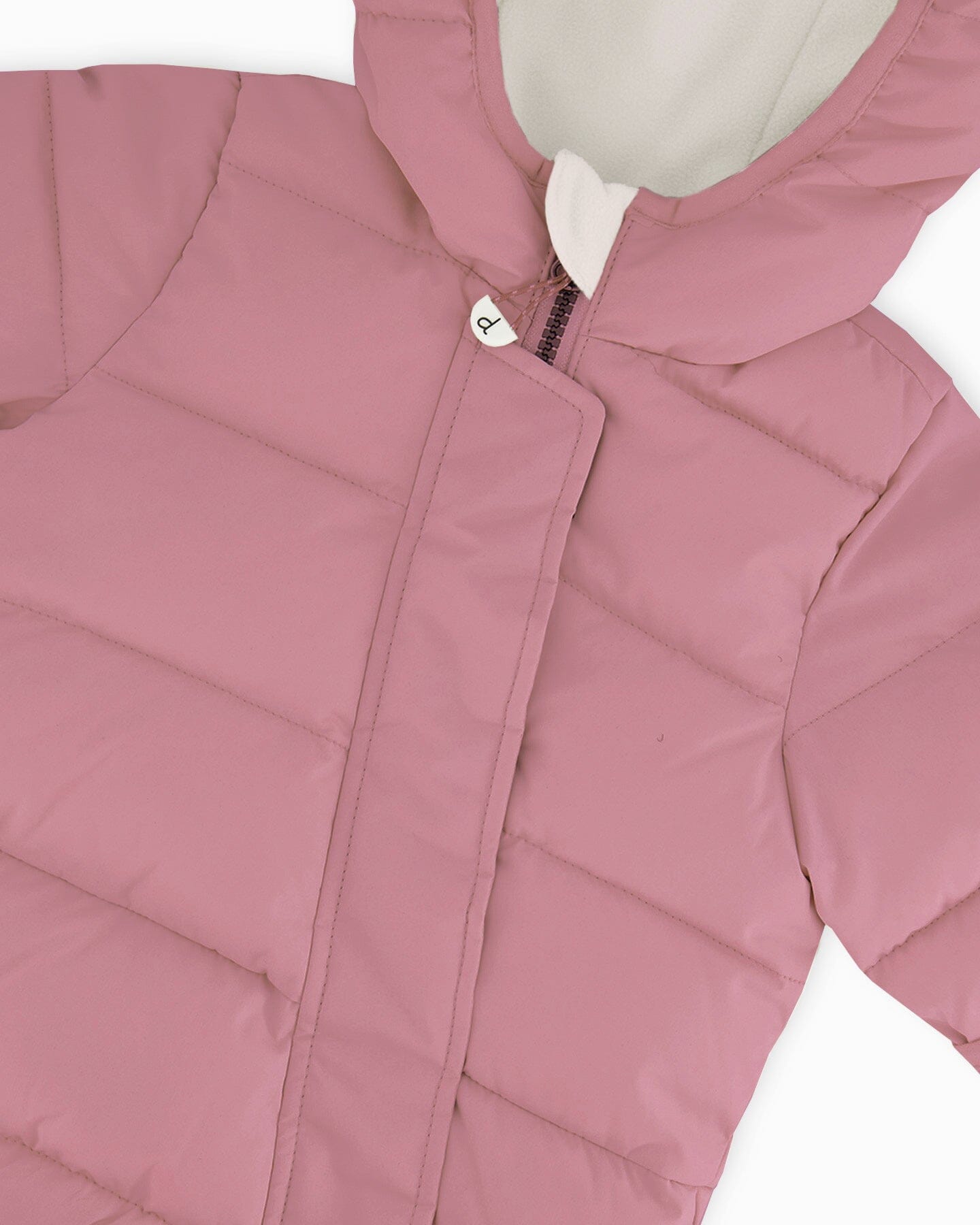 One-Piece Baby Cloud Packable Snowsuit Designed For Car Seat Dusty Pink