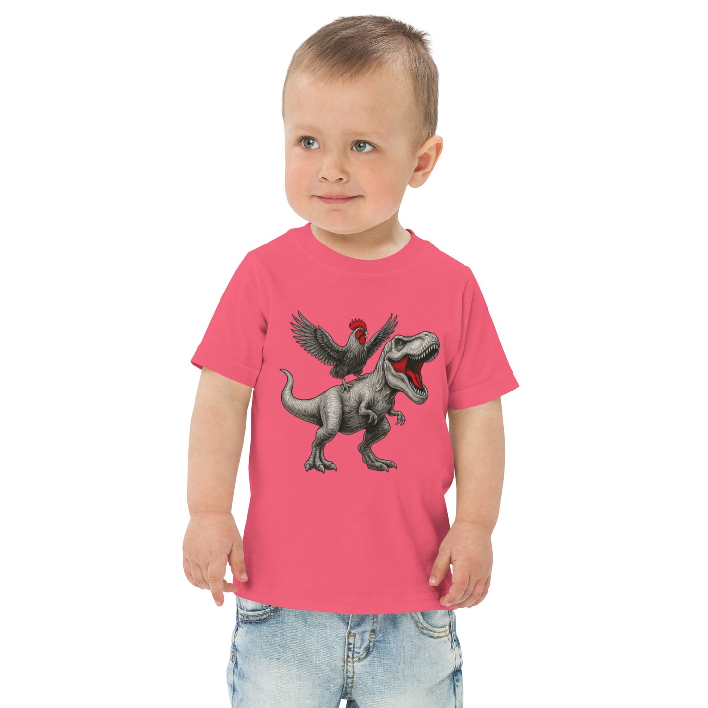 Chickasaurous Toddler jersey t-shirt