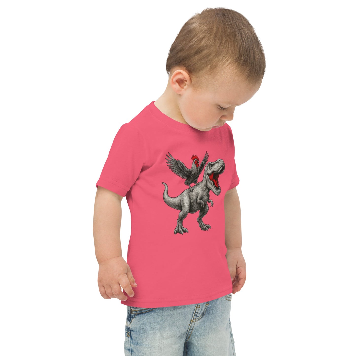 Chickasaurous Toddler jersey t-shirt