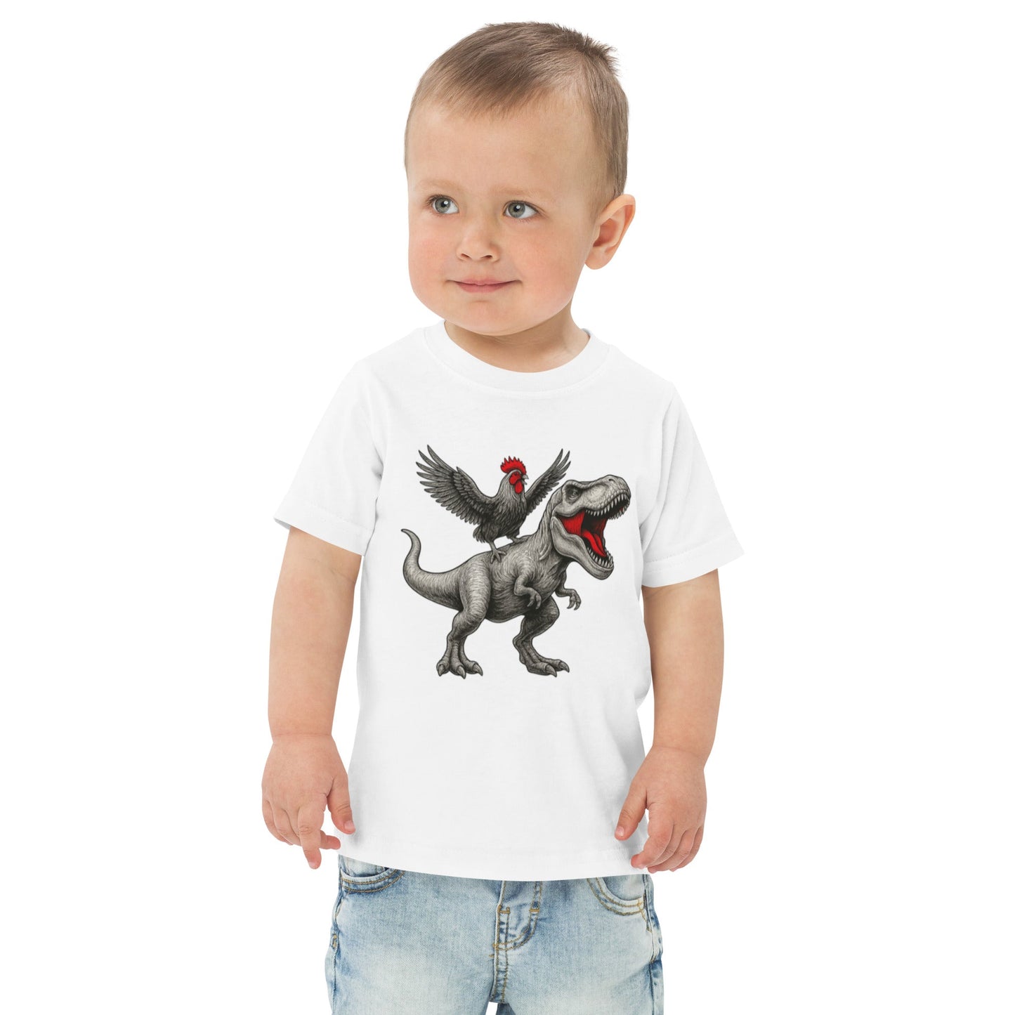 Chickasaurous Toddler jersey t-shirt