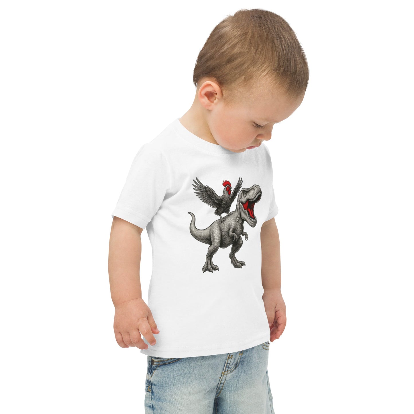 Chickasaurous Toddler jersey t-shirt