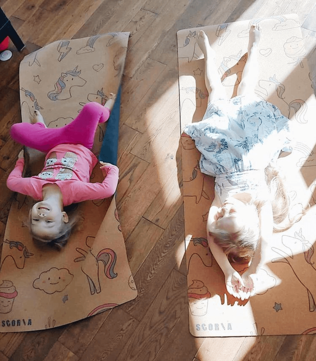 Kids Unicorn Play & Cork Yoga Mat