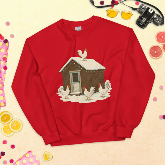 Chickmas Deck the Leghorn Unisex Sweatshirt