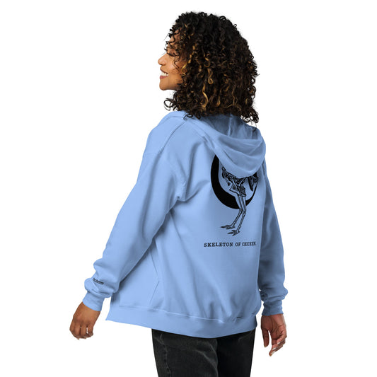 Retro Chicken Skeleton Unisex heavy blend zip hoodie