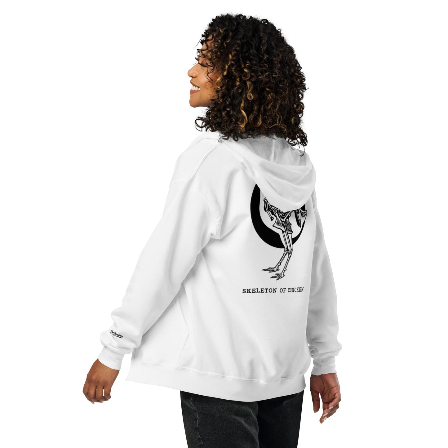 Retro Chicken Skeleton Unisex heavy blend zip hoodie