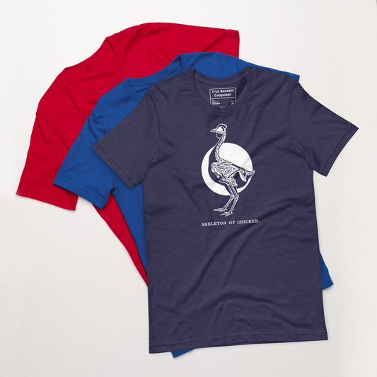 Retro Chicken Skeleton Unisex t-shirt