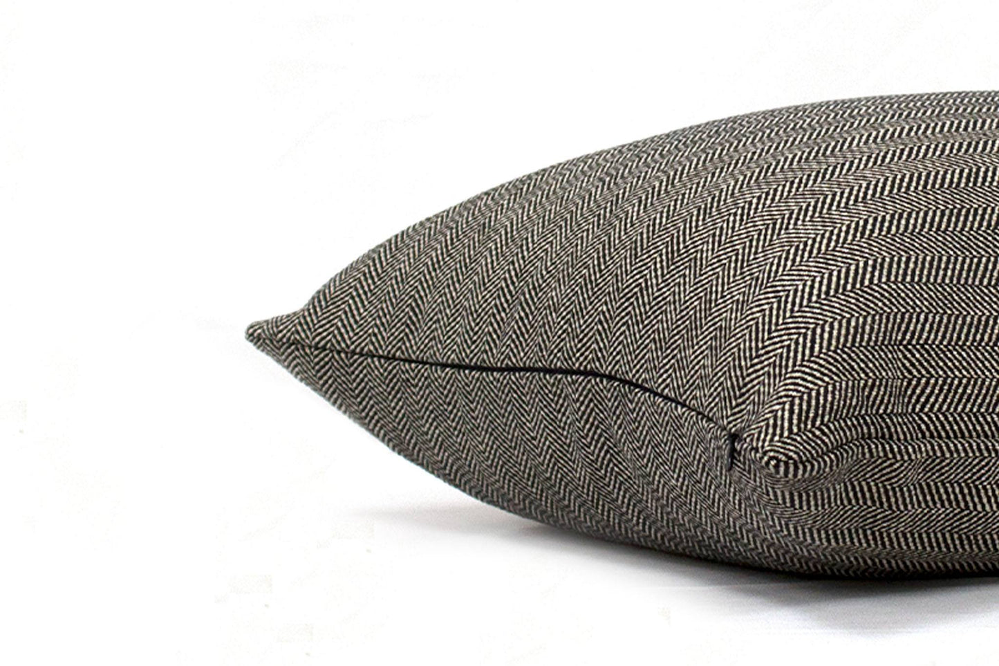 Noir Herringbone Cushion Cover