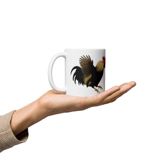 Dutch Bantam white glossy mug