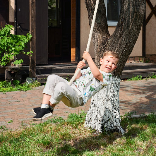 Wooden rope swing for kids