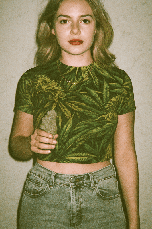 Big Buds Mesh Crop Top