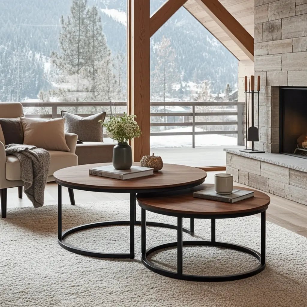 Tables à Café gigogne en bois d'Acacia (Naturel)