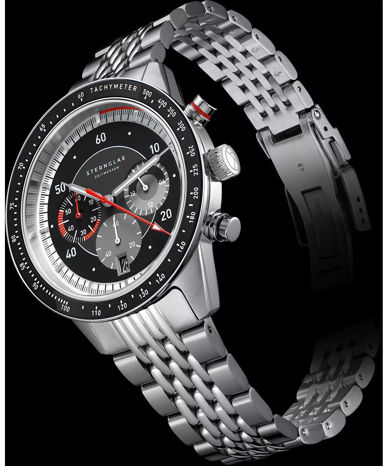 Sternglas Tachymeter 2.0 Men's 44 mm Quartz Watch
