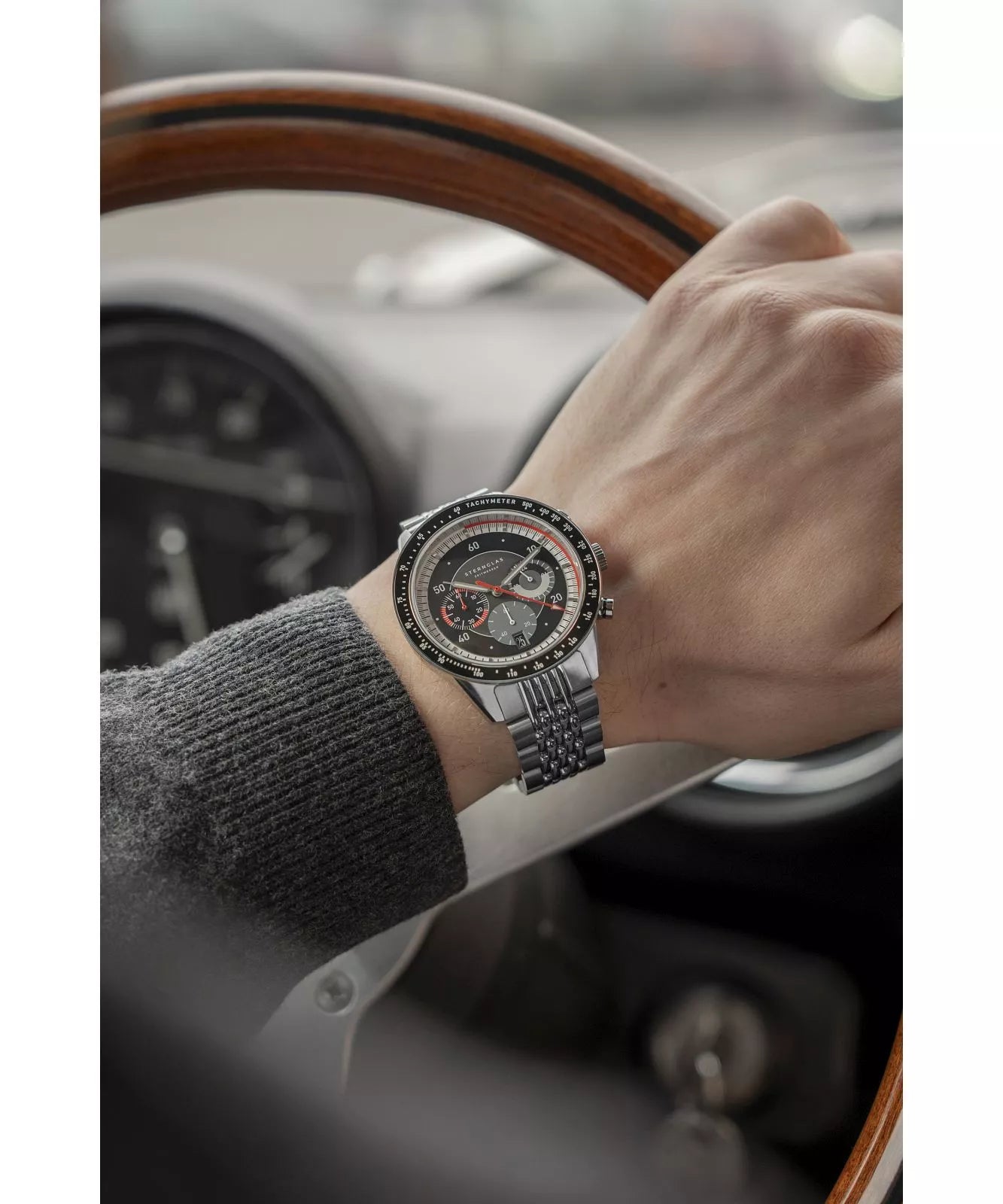 Sternglas Tachymeter 2.0 Men's 44 mm Quartz Watch